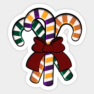 Candy Canes bouquet - red ribbon Sticker